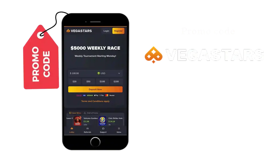 Vegastars Promo code