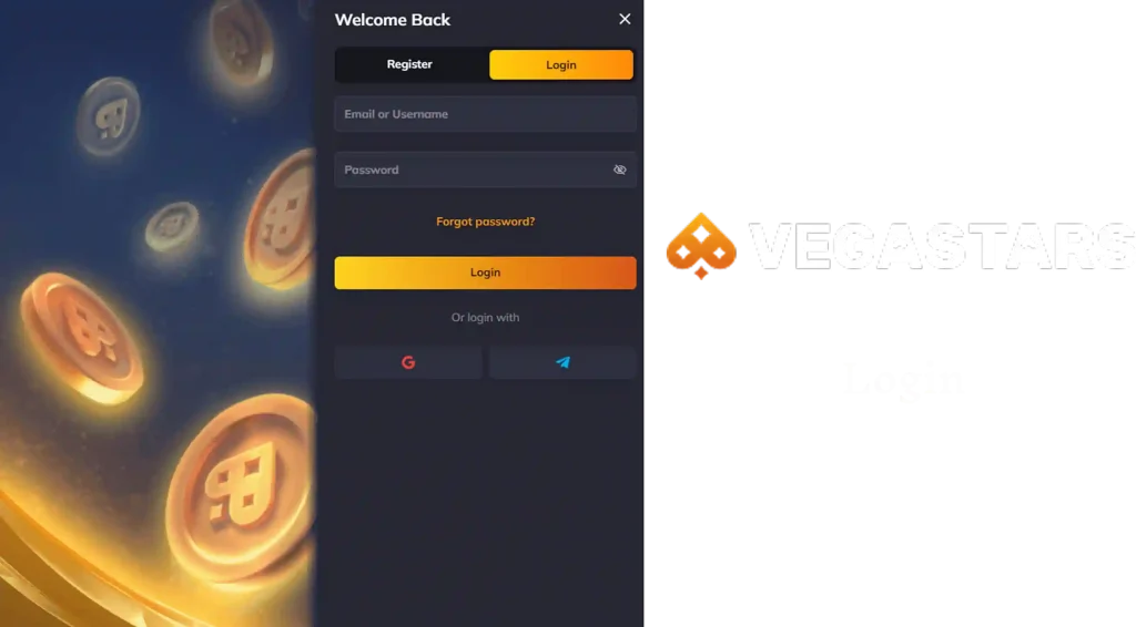 Vegastars login